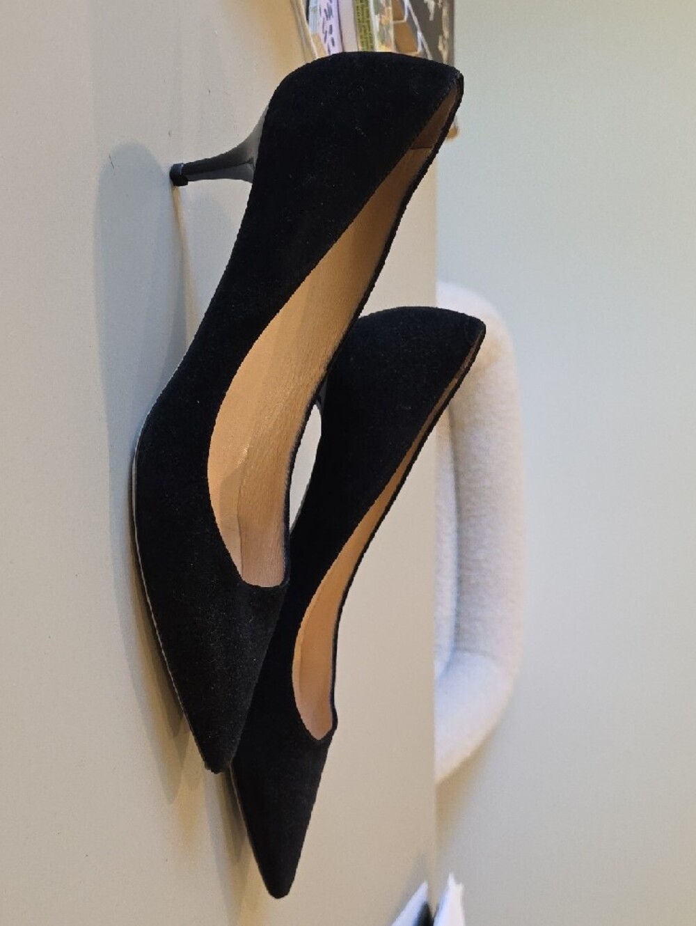 Jimmy Choo Black Suede Pointed Toe Pumps